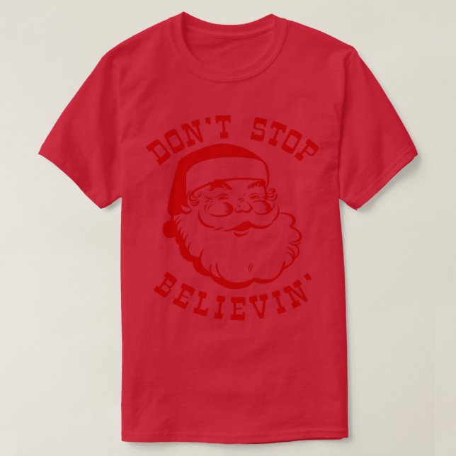 Camiseta No detengan a Believin Santa (Diseño del anverso)