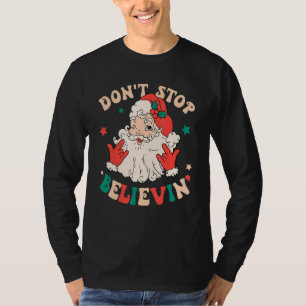 Camiseta No detengan a los Navidades retro de Santa Groovy 