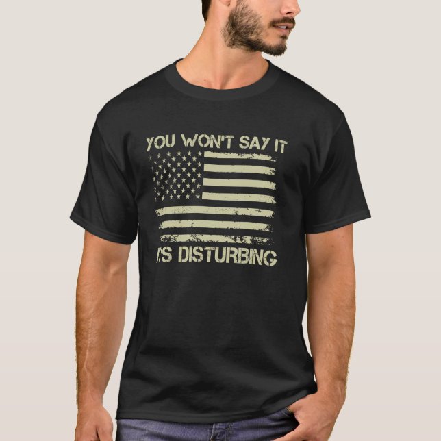 Camiseta No dirás que es inquietante pregunta política dive (Anverso)