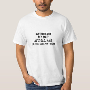 Camiseta No discuto con mi papá Papá divertido