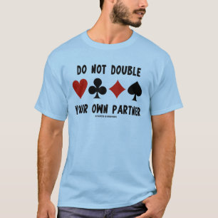 Camiseta No Doble El Doble De Cuatro Trajes De Tarjeta A Su