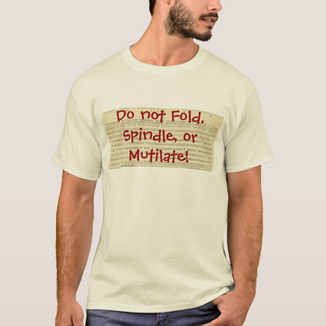 Camiseta ¡No doble, no oriente ni mutile! (Anverso)