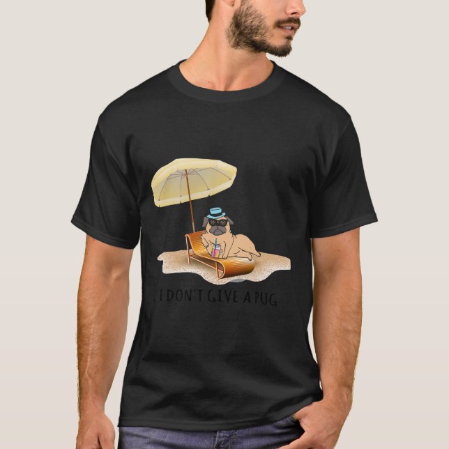 Camiseta No Doy Un Clásico De Pug - Gracioso Clas De Perro  (Anverso)