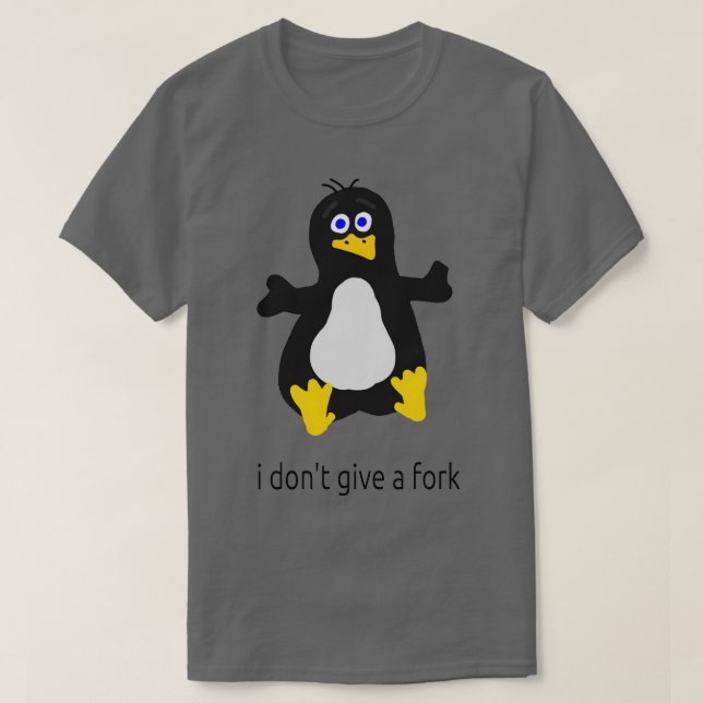 CAMISETA NO DOY UN VENTILADOR DE LINUX DE FORK (Diseño del anverso)