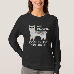Camiseta No Drama Hoy Es Mi Cumpleaños Llama Linda