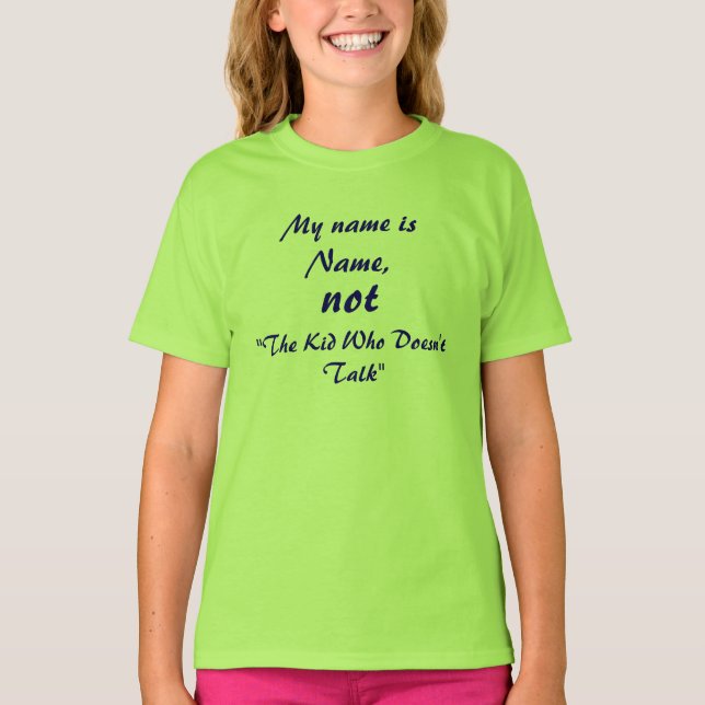 Camiseta No el niño que no habla nombre (Anverso)
