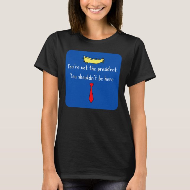 Camiseta No el presidente - Azul (Anverso)