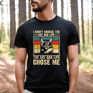 Camiseta No Elegí La Vida De Papá Gato Divertido Papá Gato