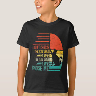 Camiseta No Elegí La Vida De Papá Gato Retro Día Del Padre