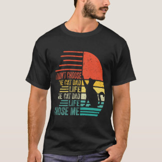 Camiseta No Elegí La Vida De Papá Gato Retro Día Del Padre