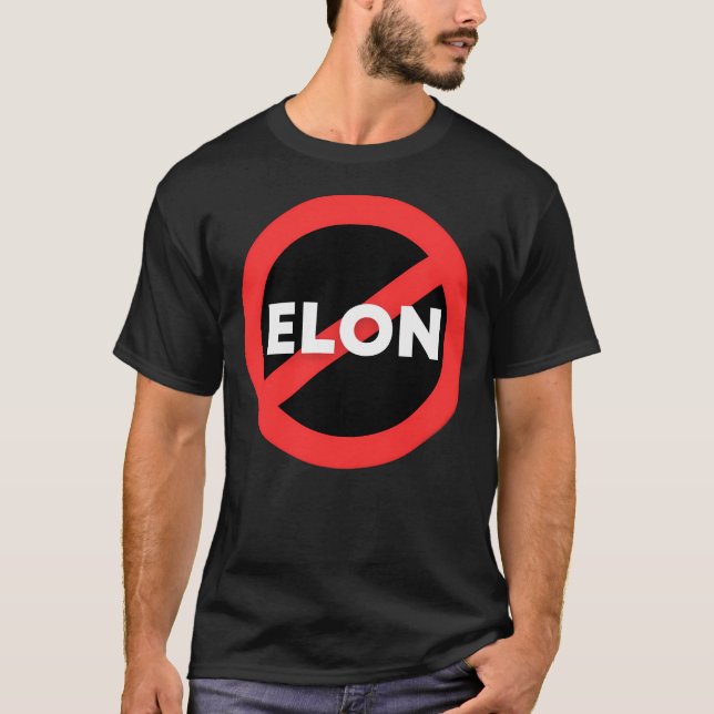 Camiseta ¡No Elon! Decal de la pegatina del parachoques del (Anverso)