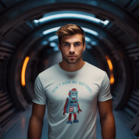 No empuje mis botones Gráficos graciosos Robot