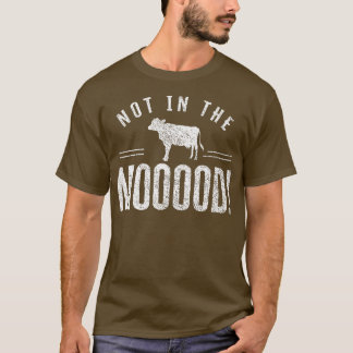 Camiseta No en el rebaño de cría de vacas cultivadas en Moo