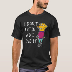Camiseta No encajo y me encanta la actitud del diseño de pa