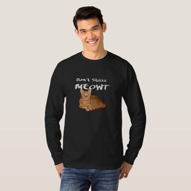 Camiseta No enfades a Meowt - un gato Naranja me estresa (Anverso completo)