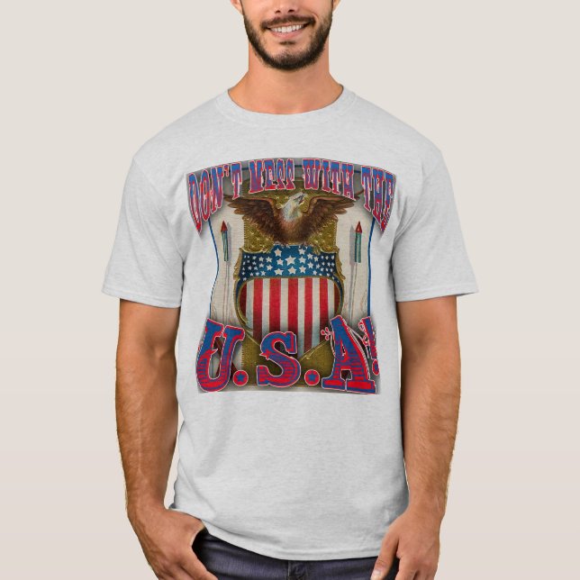 Camiseta ¡No ensucie con los E.E.U.U.! (Anverso)