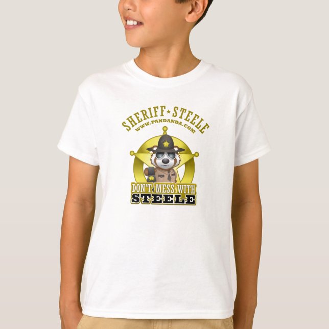 Camiseta No ensucie con Steele (sheriff Steele) (Anverso)