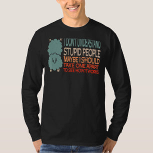 Camiseta No entiendo a los estúpidos alpaca sarcástica