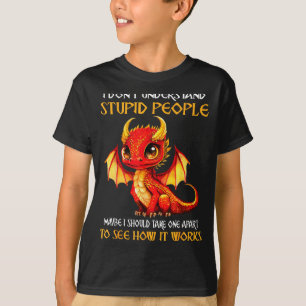 Camiseta No Entiendo Persona Estudiosa Amante de Dragones L