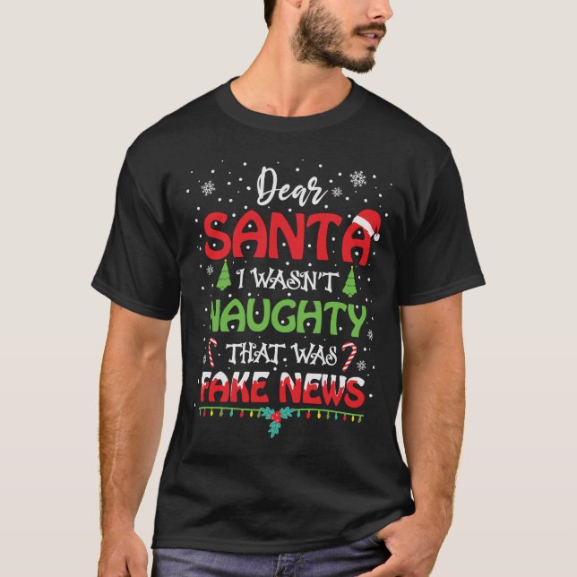 Camiseta No era malo que fueran Navidades de noticias falsa (Anverso)