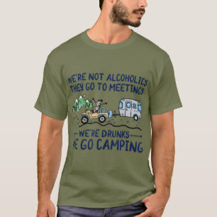 Camiseta No Eran Alcohólicos sino Que Iban A Reuniones Bor