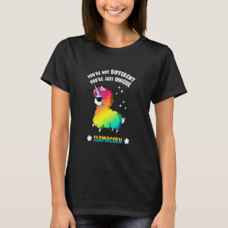 Camiseta No eres diferente, solo eres una Llamacorn única