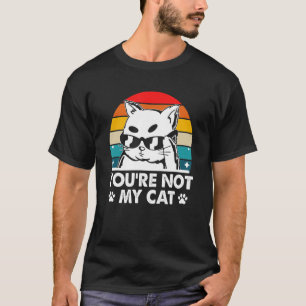 Camiseta No eres mi gato introvertido gato amante antisocia