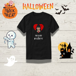 Camiseta "No eres mi tipo de sangre" Gracioso vampiro