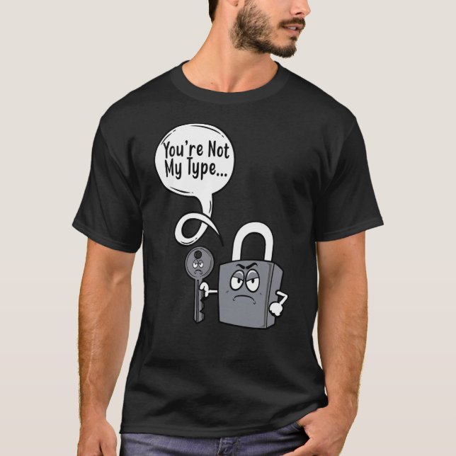 Camiseta No eres mis localizadores de teclas de bloqueo de  (Anverso)
