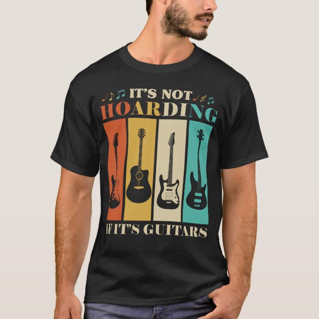 Camiseta No es acaparamiento si es guitarrista de música gu (Anverso)