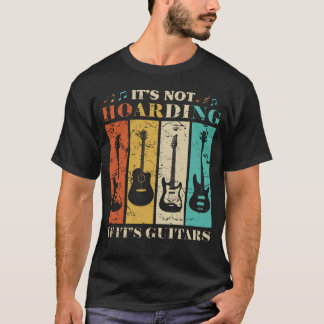 Camiseta No es acaparamiento si es música guitarra vintage