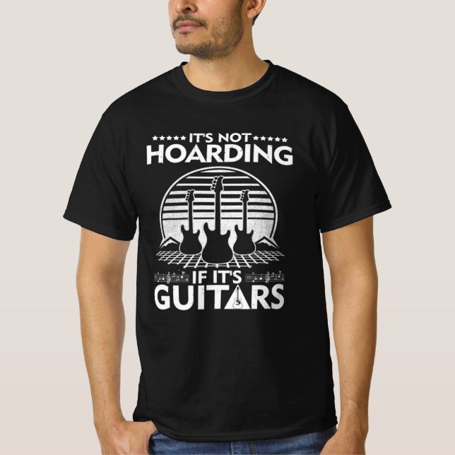 Camiseta No es acaparamiento si son músicos guitares (Anverso)