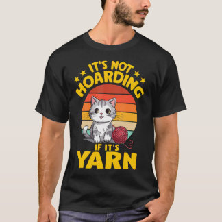 Camiseta No Es Acaparar Si Es Gato De Hilo Crochet Tejer