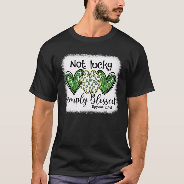 Camiseta No es afortunado sólo el leopardo Shamrock St Patr (Anverso)