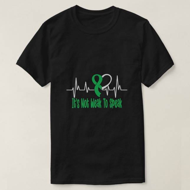 Camiseta No Es Débil Hablar De Conciencia Sobre La Salud Me (Diseño del anverso)