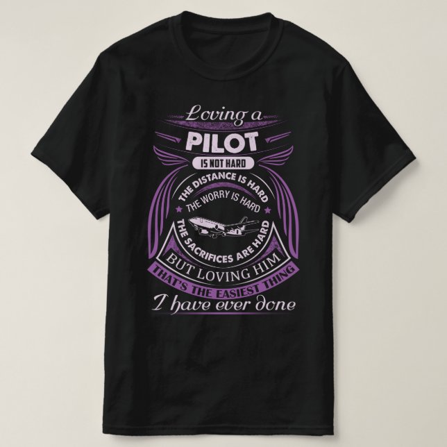 Camiseta No es difícil amar a un piloto (Diseño del anverso)