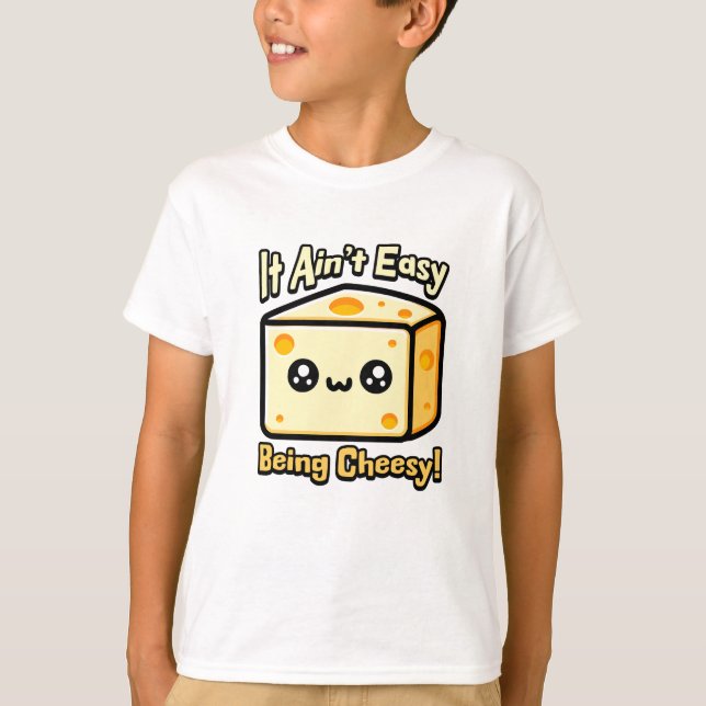 Camiseta ¡No es fácil ser cursi! Pun de queso lindo (Anverso)