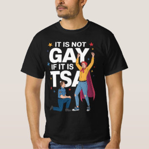 Camiseta No Es Gay Si Es TSA Humor De Seguridad De Aerolíne