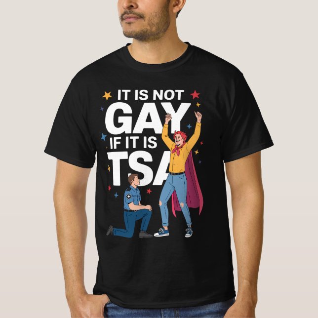 Camiseta No Es Gay Si Es Una Aerolínea De Seguridad Gracios (Anverso)