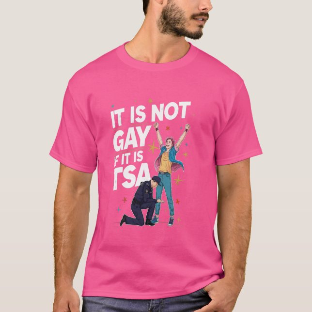 Camiseta No Es Gay Si Es Una Aerolínea De Seguridad Gracios (Anverso)