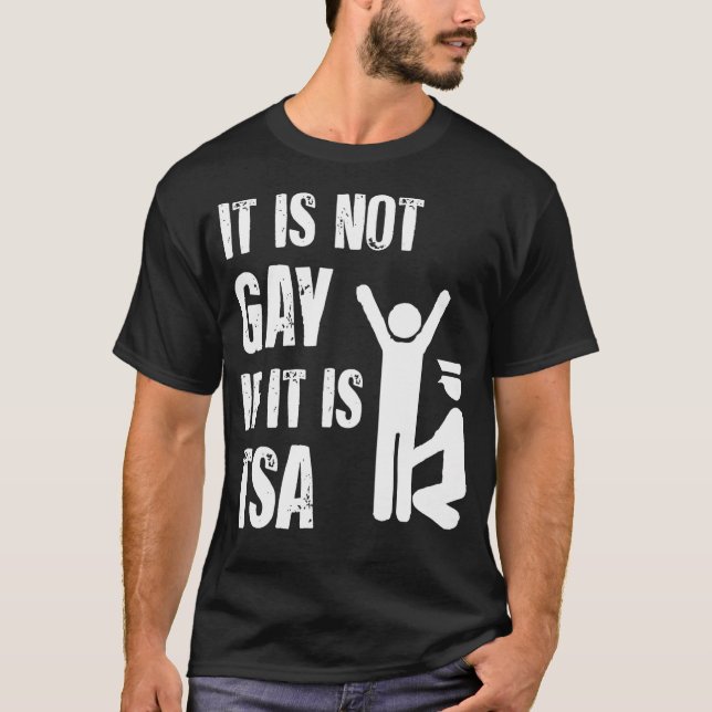 Camiseta No Es Gay Si Es Una Aerolínea De Seguridad Gracios (Anverso)