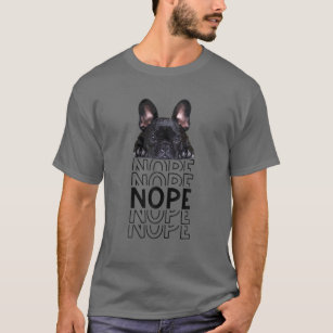 Camiseta No es gracioso el perezoso Bulldog negro francés m