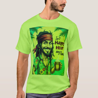 Camiseta no es hora feliz en cualquier momento johnney depp