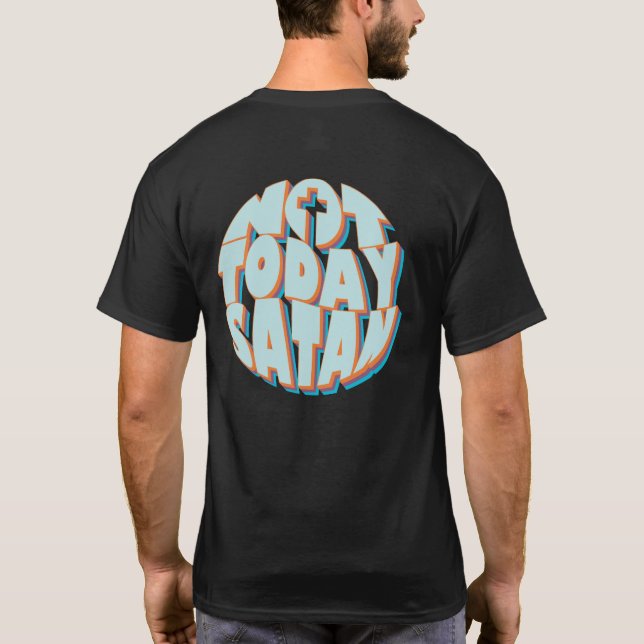 Camiseta No es hoy cristiano Inspirador satánico (Reverso)