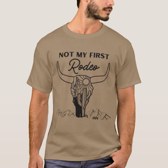 Camiseta No es mi primer rodeo del paisaje de la vaca occid (Anverso)