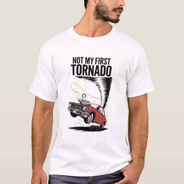 Camiseta no es mi primer tornado (Anverso)