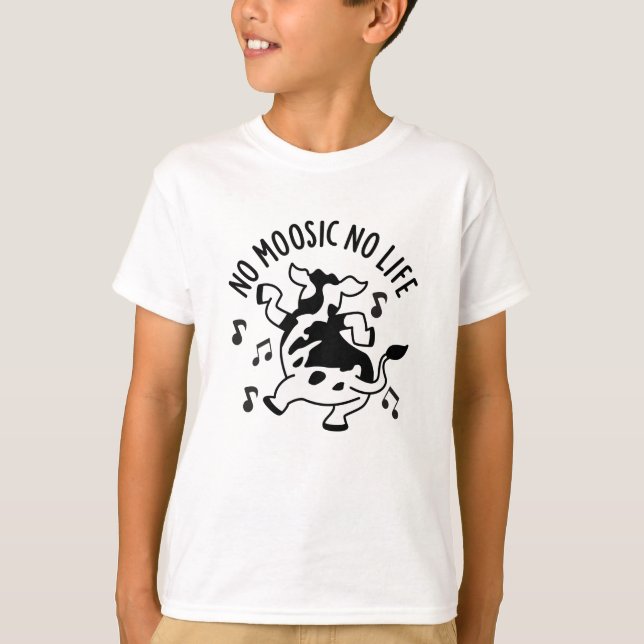 Camiseta No es Moosic No Life Funny Cow Pun (Anverso)