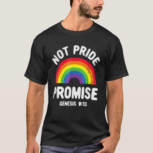 Camiseta No Es Orgullo Promesa Lgbt Hombres Cristianos Orgu (Anverso)