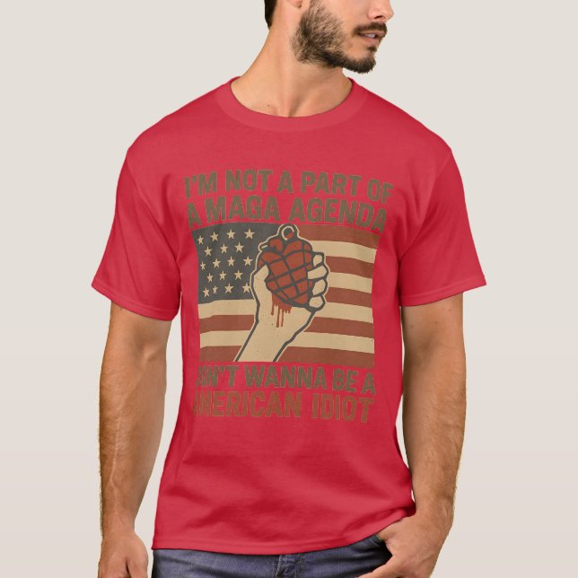 Camiseta No es parte de una agenda de MAGA (Anverso)