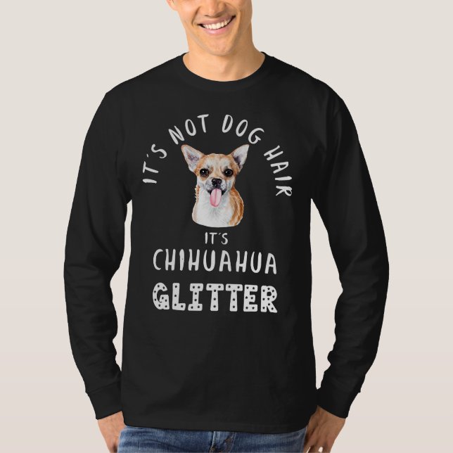 Camiseta No Es Pelo De Perro Es Perro Divertido Purpurina D (Anverso)